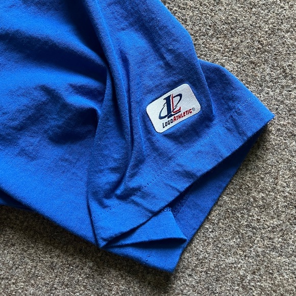 Logo Athletic Vintage 1996 NFL Giants Single Stitch Blue Short Sleeve T Shirt XL - Picture 6 of 11